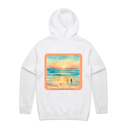 Mid Weight Hoodie - Sunset Penguins