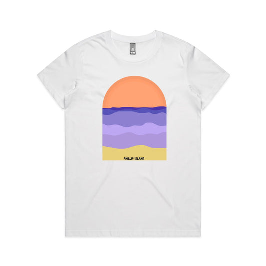Women's Classic Tee - Phillip Island Sunset