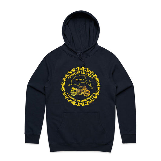 Mid Weight Hoodie - P.I.S.D All Yellow (Front)