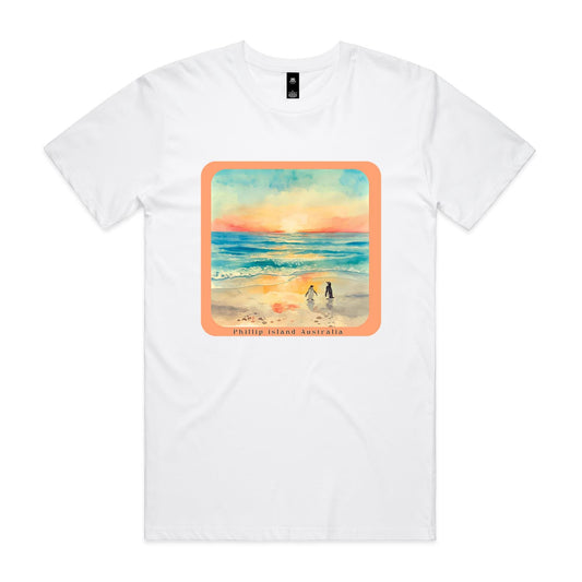Men's Classic Tee - Sunset Penguins