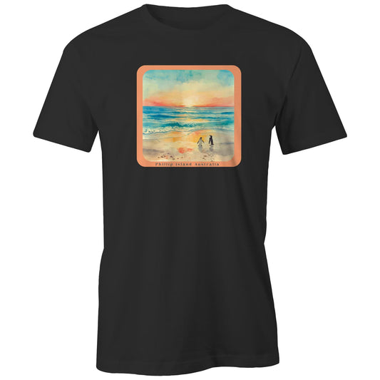Men's Classic Tee - Sunset Penguins