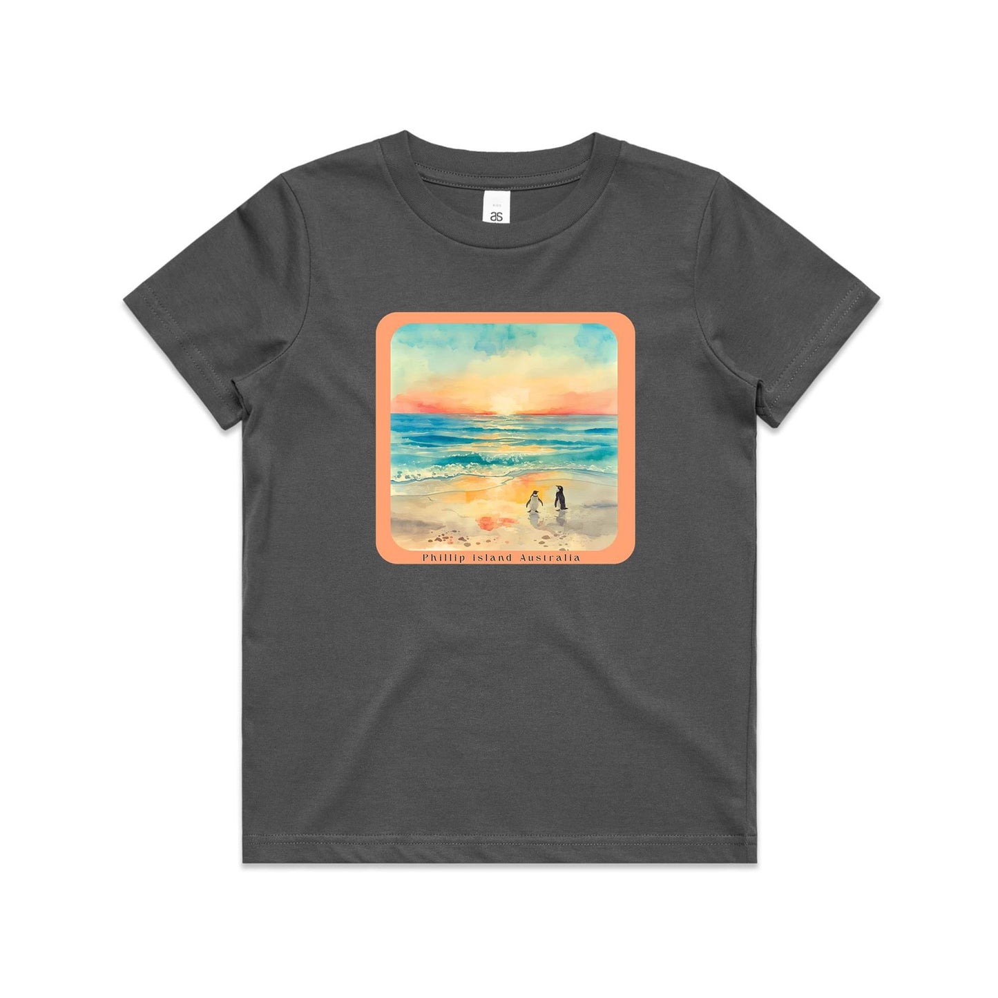 Kids Tee - Sunset Penguins