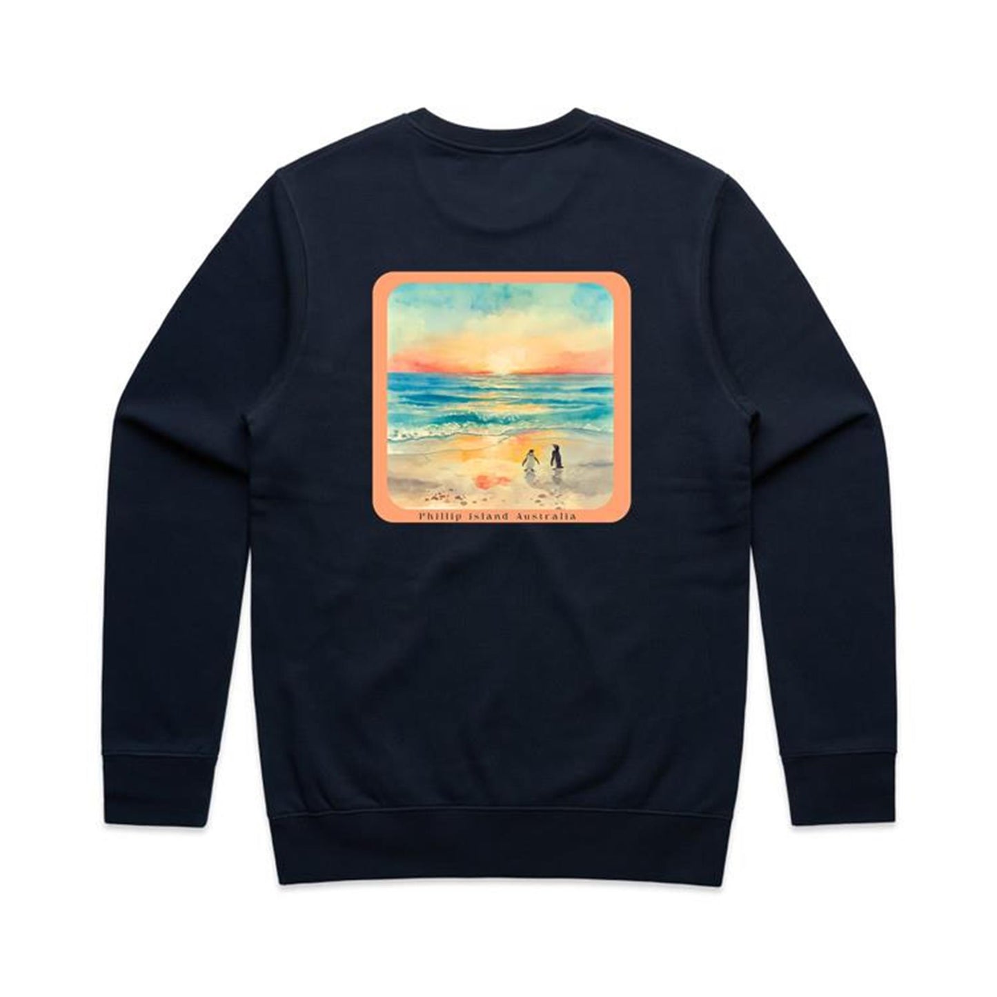 Crew Sweatshirt - Sunset Penguins