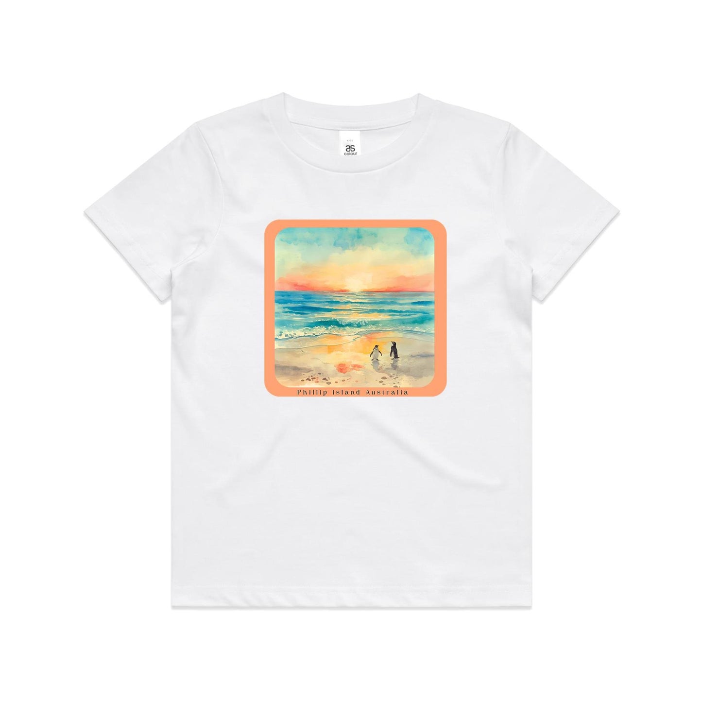 Kids Tee - Sunset Penguins