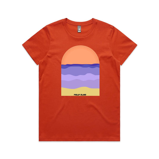 Women's Classic Tee - Phillip Island Sunset