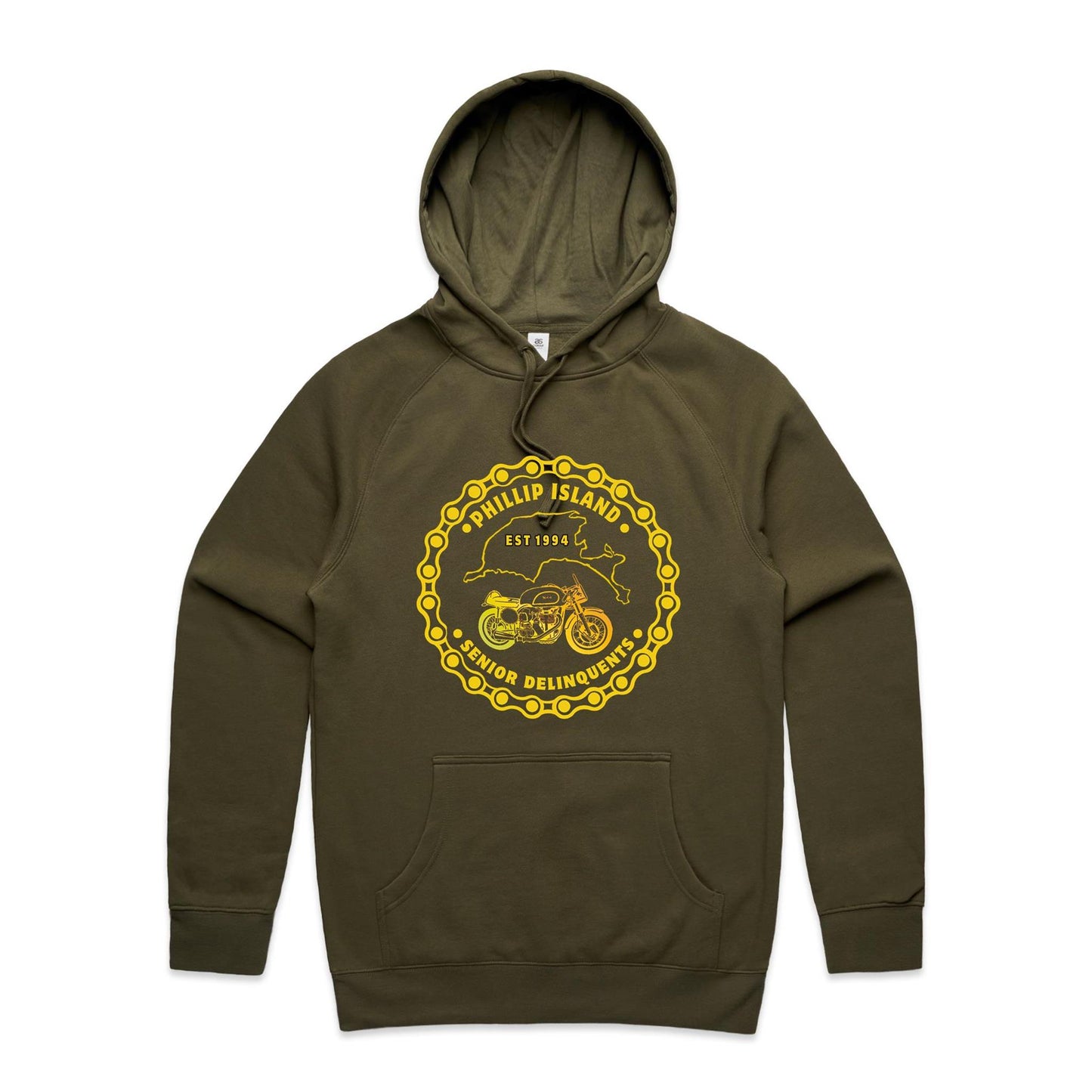 Mid Weight Hoodie - PISD All Yellow (Front)