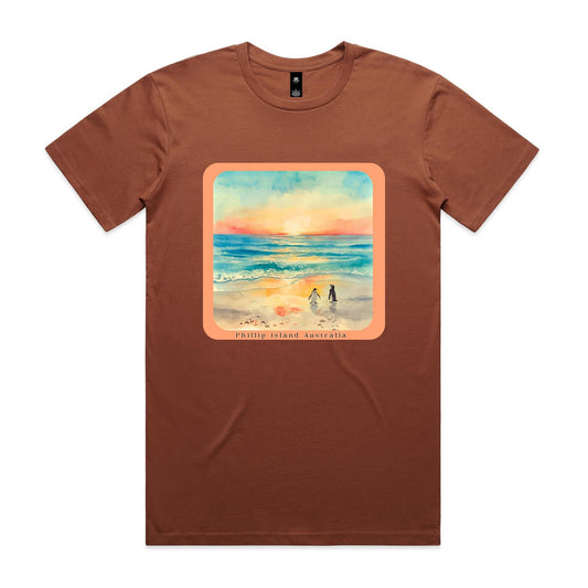 Men's Classic Tee - Sunset Penguins