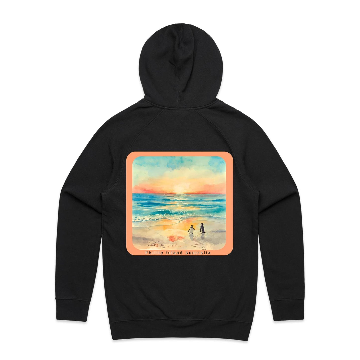 Mid Weight Hoodie - Sunset Penguins