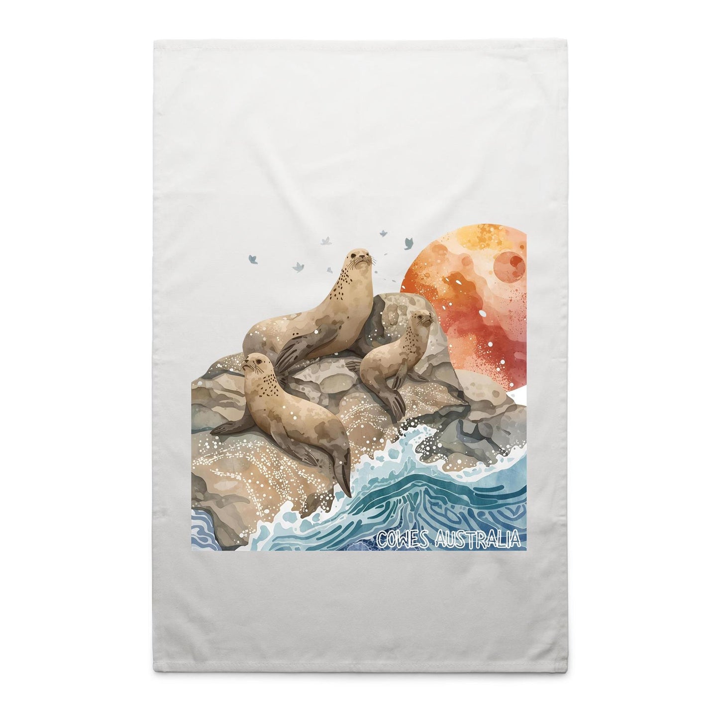 Tea Towel - Cowes Seal Rock