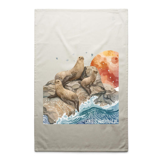 Tea Towel - Cowes Seal Rock