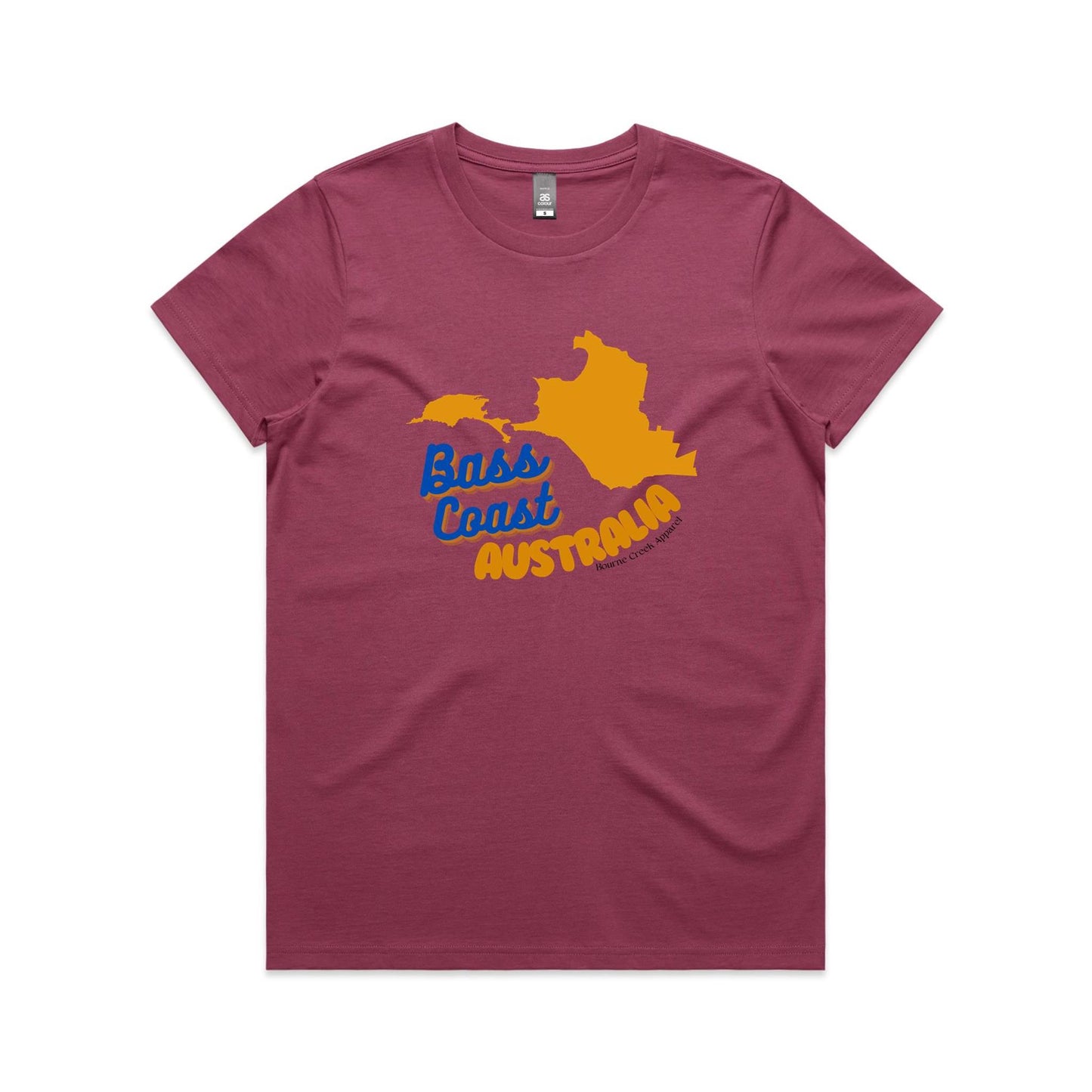 Women's Classic Tee - Bass Coast Map