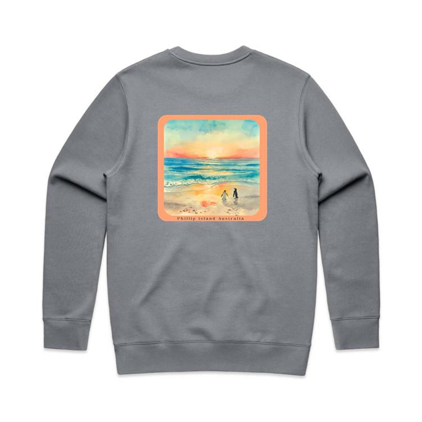Crew Sweatshirt - Sunset Penguins