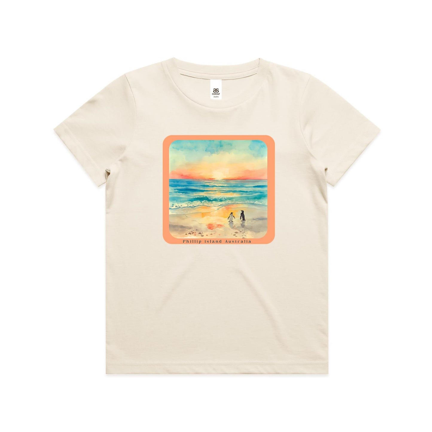 Kids Tee - Sunset Penguins
