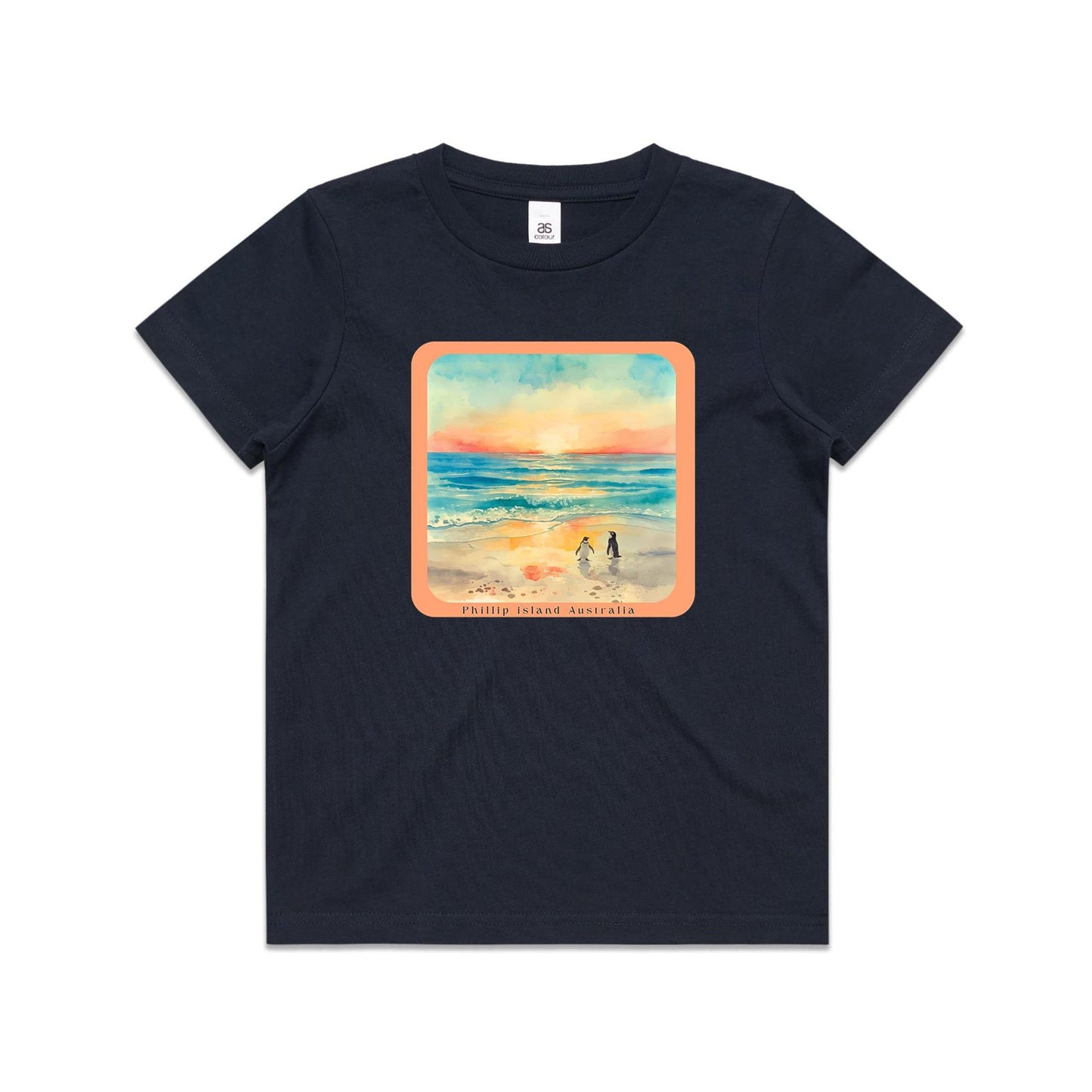 Kids Tee - Sunset Penguins