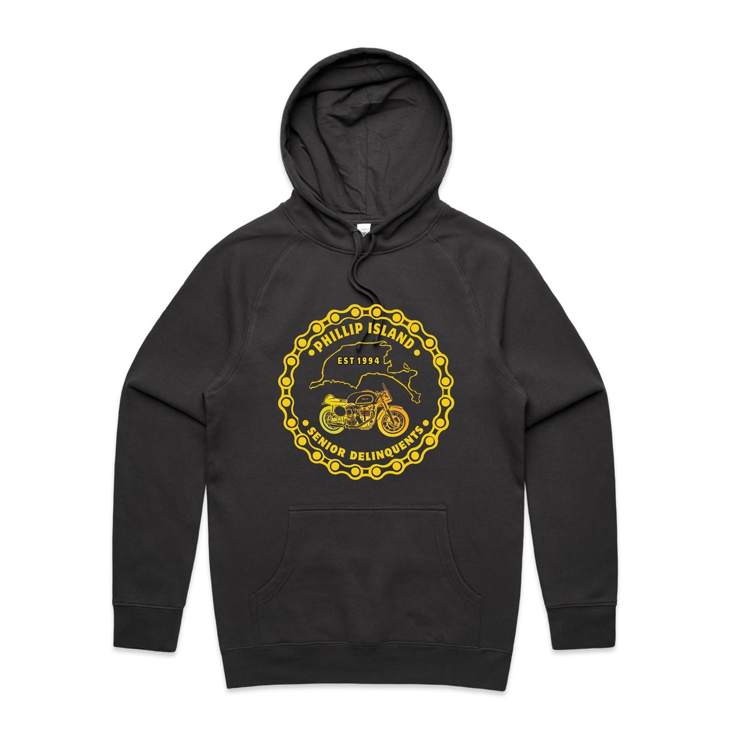 Mid Weight Hoodie - PISD All Yellow (Front)