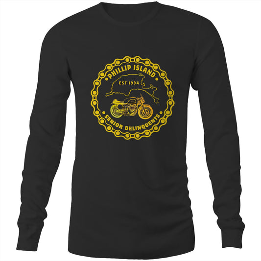Men's Long Sleeve Tee - PISD All Yellow (Front)
