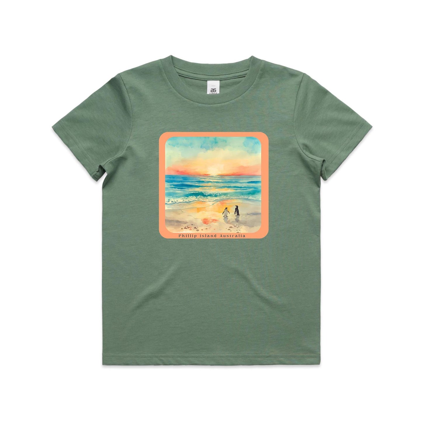 Kids Tee - Sunset Penguins