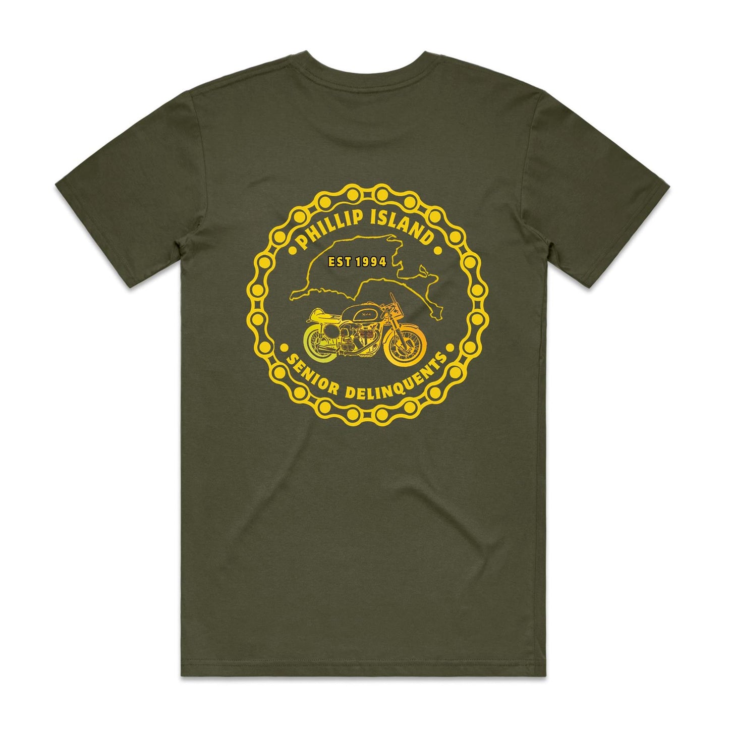 Men's Classic Tee - P.I.S.D (Full Yellow)