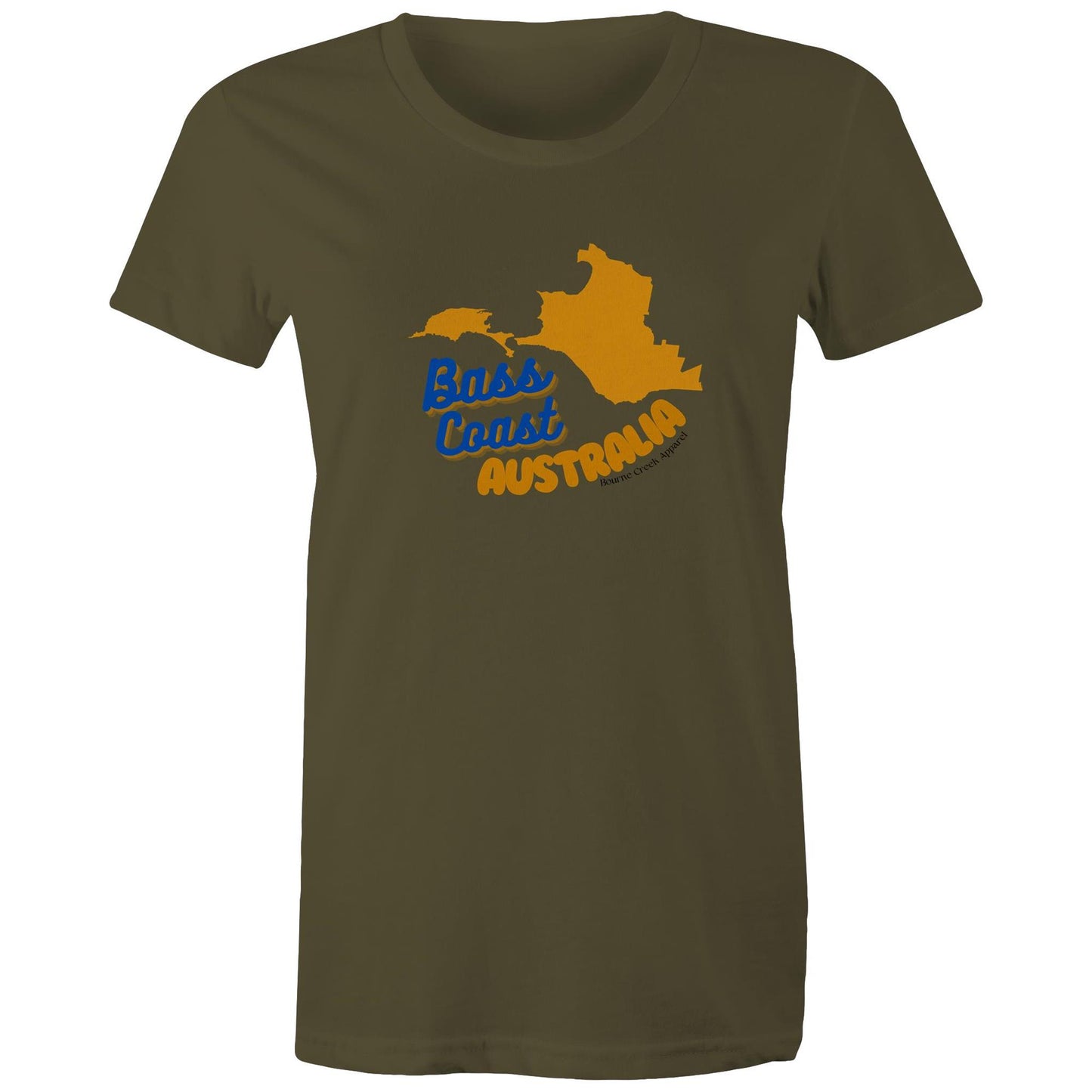 Women's Classic Tee - Bass Coast Map