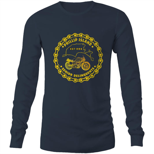 Men's Long Sleeve Tee - PISD All Yellow (Front)