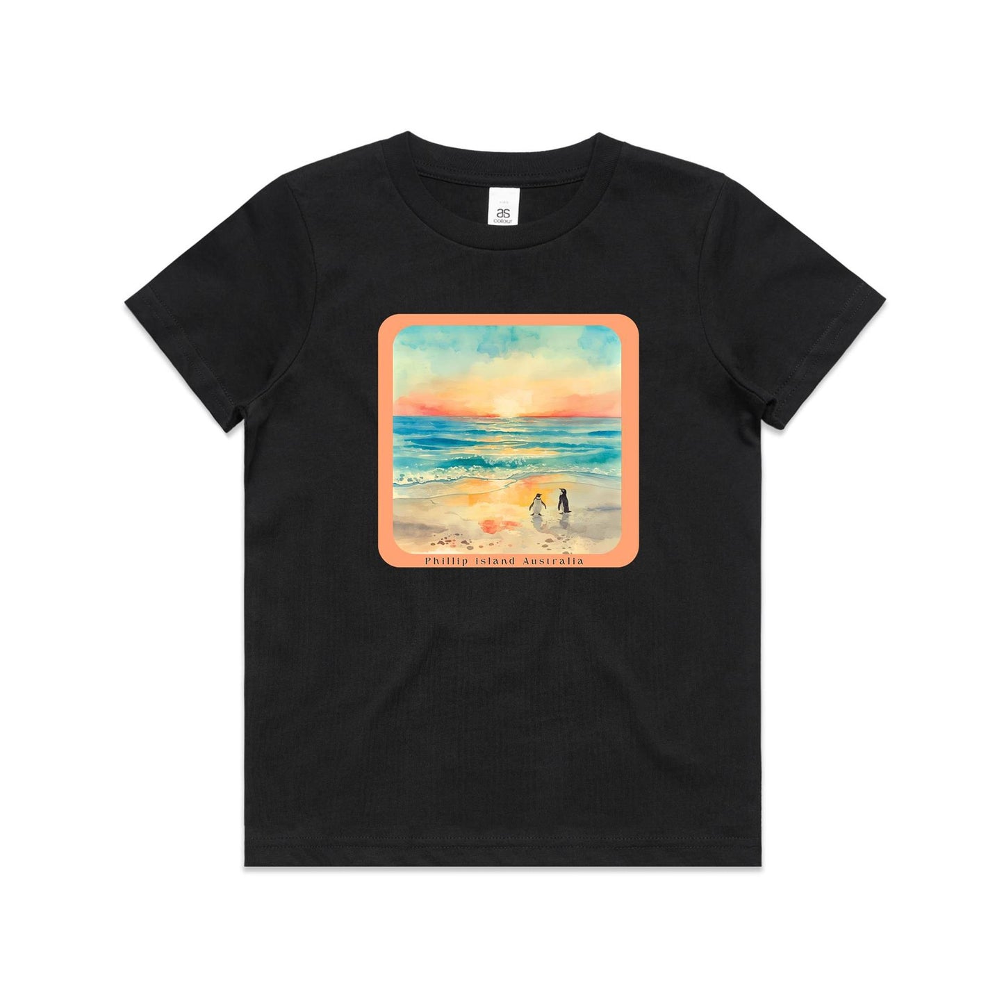 Kids Tee - Sunset Penguins