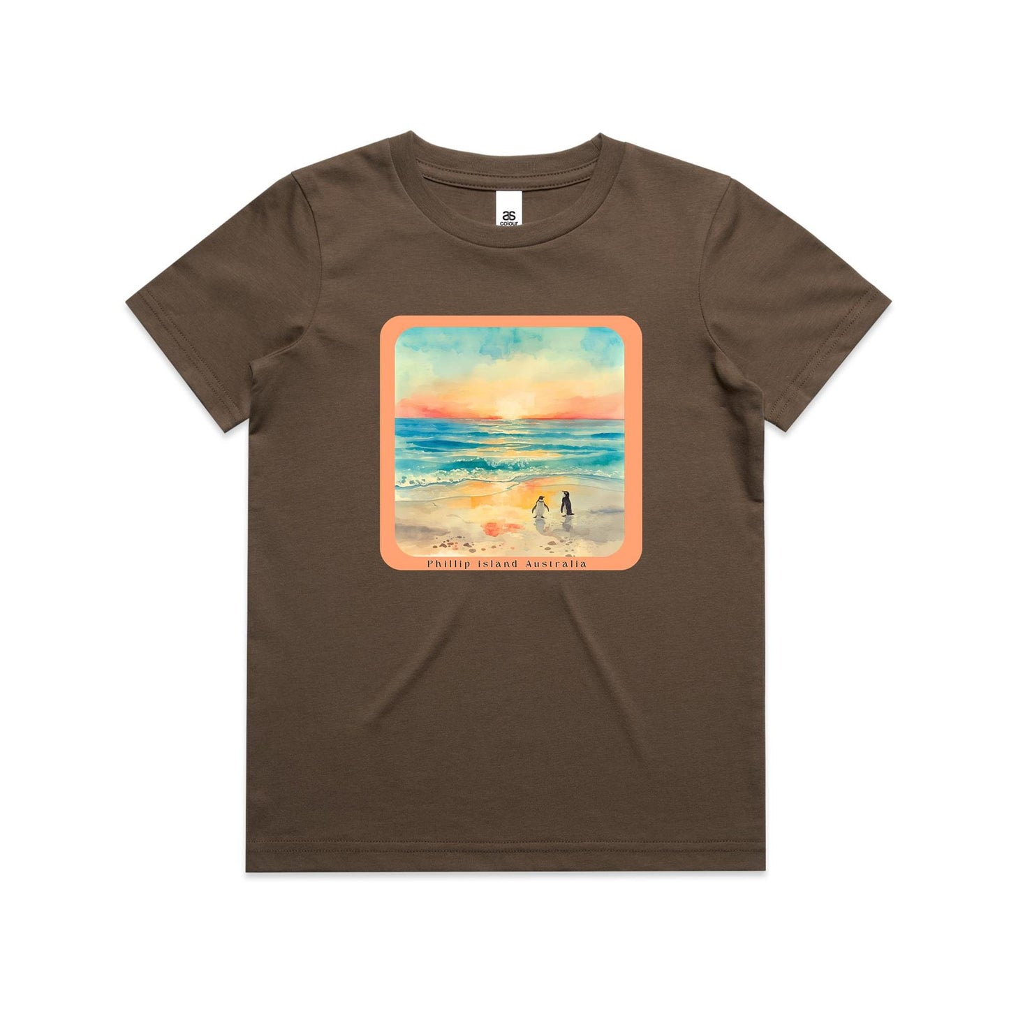 Kids Tee - Sunset Penguins