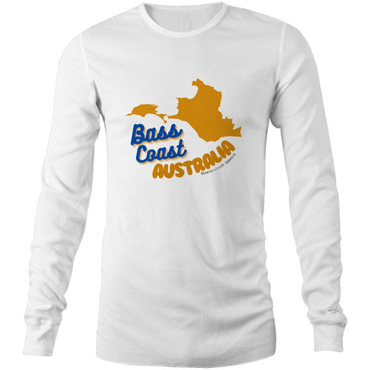 Men's Long Sleeve Tee - Bass Coast Map