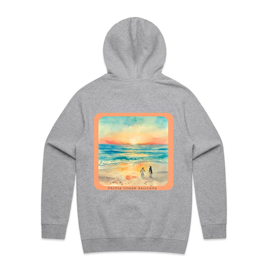Mid Weight Hoodie - Sunset Penguins